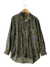 VALENTINO Long-Sleeve Shirt, Size LL -- Green