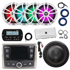 Infinity PRV-315.2 Receiver W/Remote  Cable, 4x 6.5" RGB LED Speakers, Sub, Amp