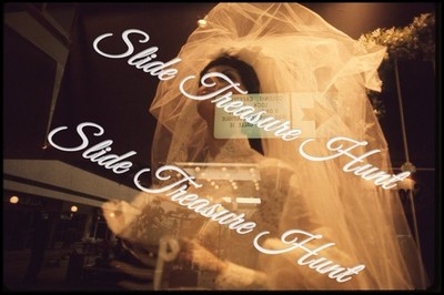 Albany New York Colonie Center Mall Mannequin Wedding Dress 35mm Slide 1970s