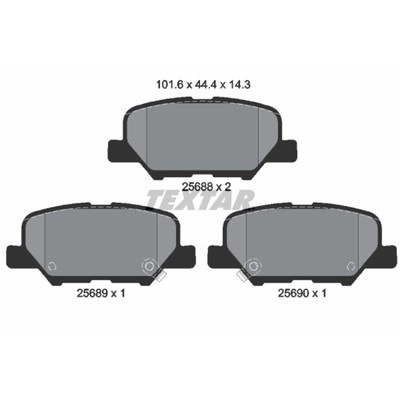 Bremsbelagsatz TEXTAR 2568801, Hinten