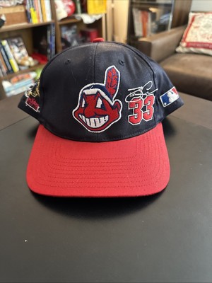 Vintage Cleveland Indians #33 Autographed Players Choice Snapback Hat