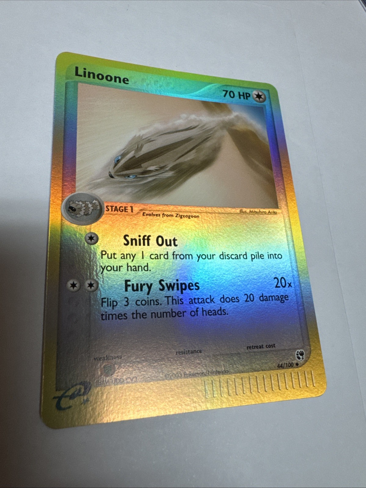 Linoone 44/100 Sandstorm Reverse Holo NM