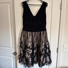 SL Fashions Dress Black Fit And Flare Size 816W Party Evening  Dress 