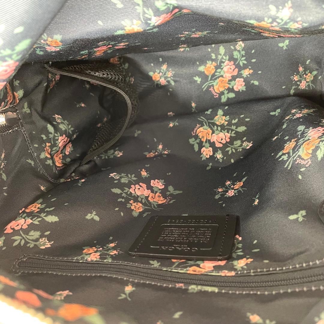 Coach backpack logo flower pattern nylon leather … - image 17