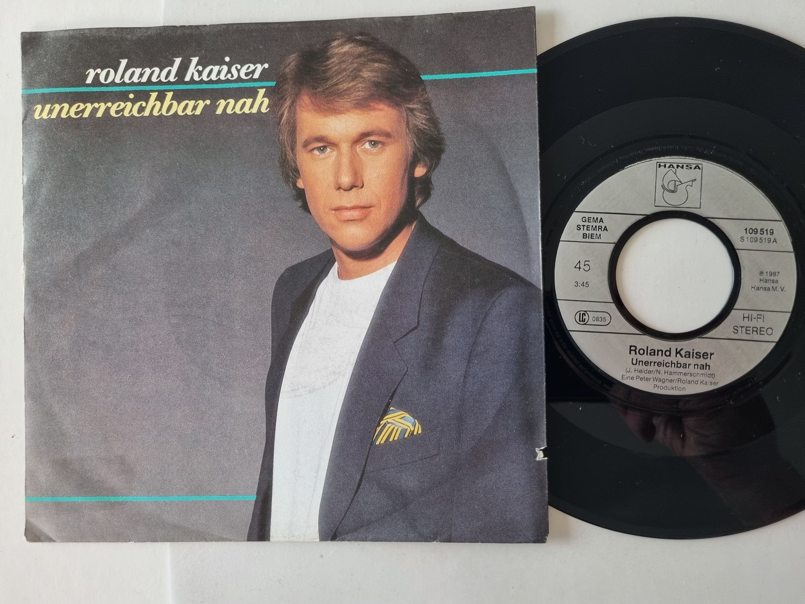 Roland Kaiser - Unerreichbar nah 7'' Vinyl Germany