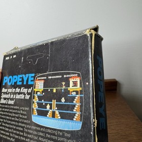 Popeye Nintendo Entertainment System 5 Screw Complete Black Box Hangtab CIB NES