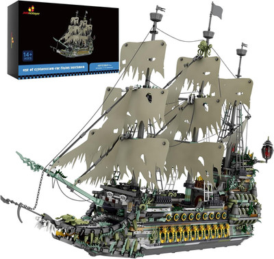 Jmbricklayer Pirate Ship Building Set for Adults - Ghost Ship Flying Dutchman Mo