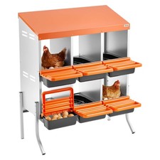 VEVOR Chicken Nesting Boxes Chicken Laying Boxes 6 Compartments for Laying Eggs