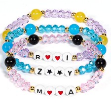 3pcs Friendship Bracelets for Girls and Women: Colorful Beaded Boho Bracelet Set