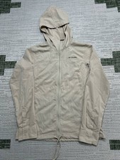 Columbia Windbreaker Jacket Women Small Beige Omni Shade Sun Protection Full Zip