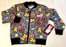 2T Marvel Zip-up Lightweight Jacket Spiderman Ironman Thor Captain America NWT
