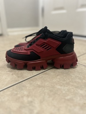 Red and Black Prada Cloudburst Size 6.5