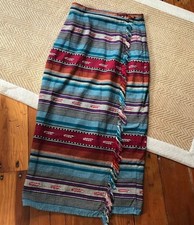Basic Editions 90  s Nepal Southwest Navajo Indian Blanket Wrap Skirt Woven S/M