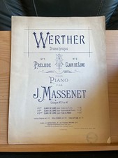 Massenet Werther Prélude partition piano éditions Heugel