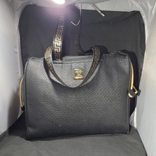 🔥 VERSACE PARFUMS BLACK E.U.C. FOLDING TRAVEL TOTE BAG. BLACK & GOLD DETAILS 🔥