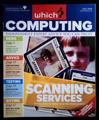 Which? Computing Magazine July 2010 mbox2332 Scanning Services