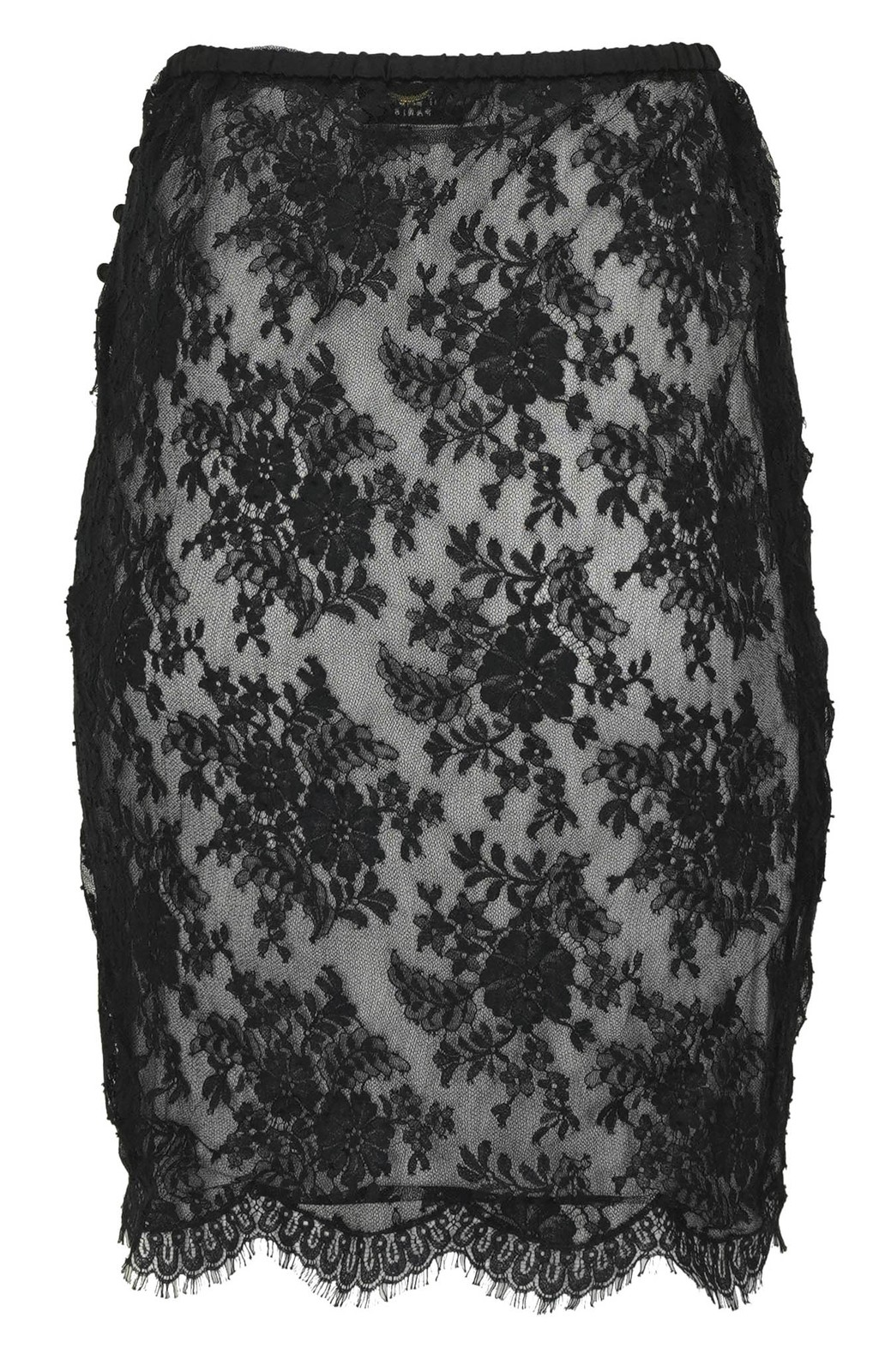 Saint Laurent Lace Wrap Skirt Womens 4 Black Cotton ($3,795 Retail) NWT image 3
