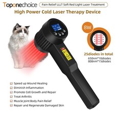Veterinary Cold Laser Therapy Device 8W 808nm 15 650nm 10 for Canine Muscle Pain