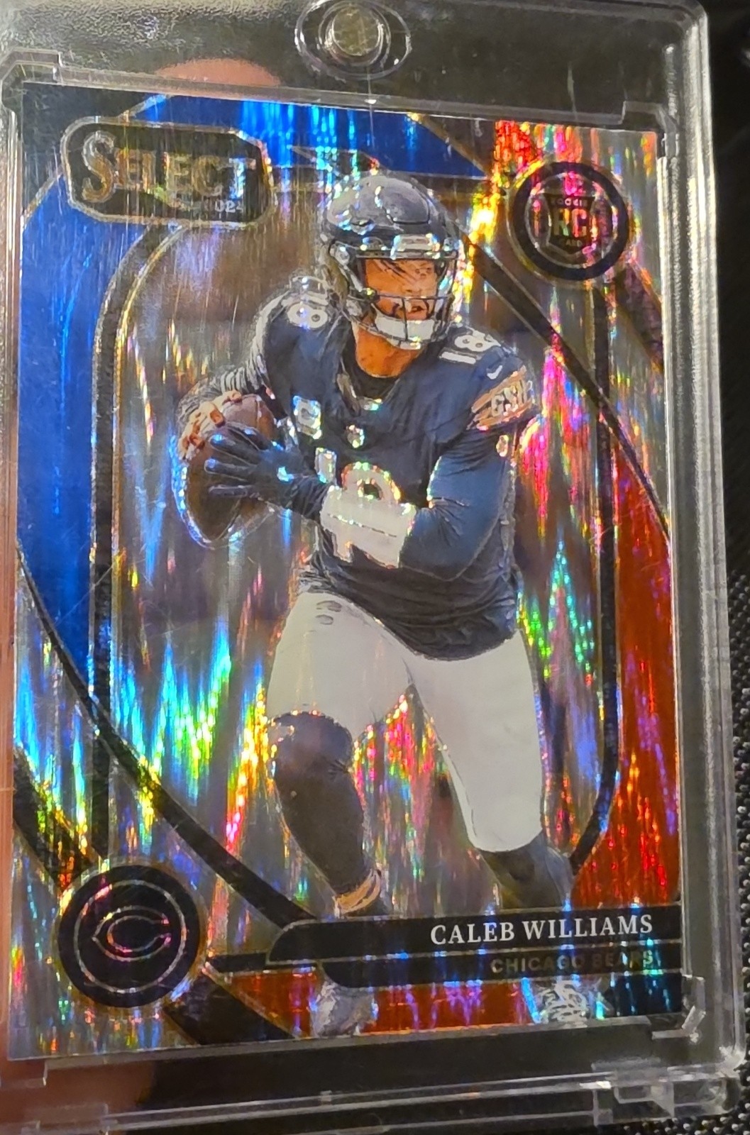 2024 Panini Select - Club Level Caleb Williams #216 Red & Blue Shock Prizm (RC)