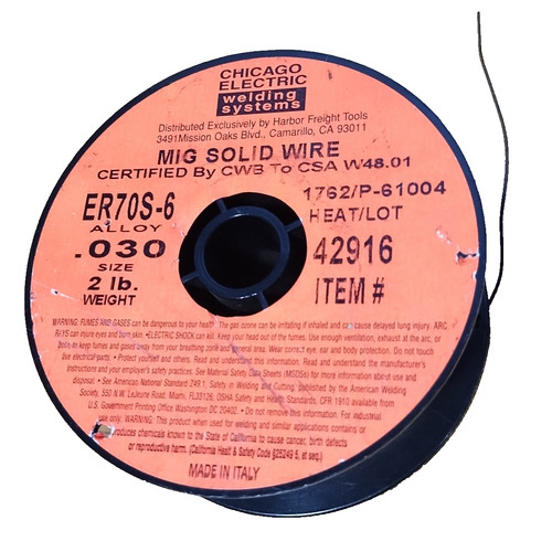 Chicago Electric Mig Solid Wire ER70S 6 Alloy Size 0.030 Item # 42916