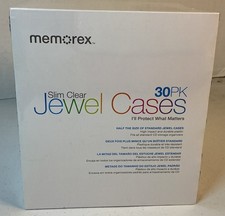 Memorex Slim Clear Jewel CD DVD Cases 30-Pack NEW Sealed