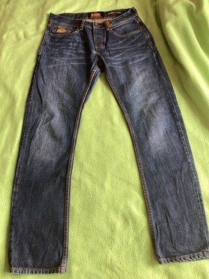 Superdry Herren Jungen Jeans Gr. 30 /30 Blau Denim Regular Fit Top Zustand
