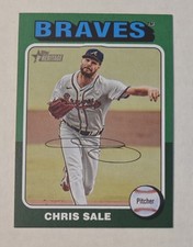 CHRIS SALE 2024 Topps Heritage High Number - Green Border #515 Braves Cy Young