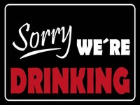Holzschild 30X40 Cm Sorry We´Re Drinking Deko Geschenk Holz Schild