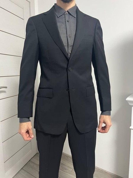 Men Ermenegildo Zegna Suit Black Wool 36 / S / 44