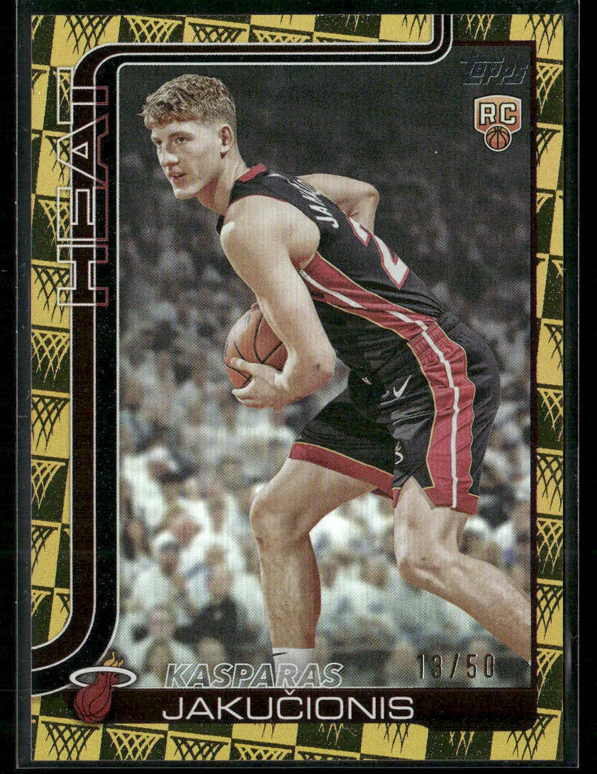 2025-26 Topps Flagship Kasparas Jakucionis #220 Gold Season Tip Off Rookie /50