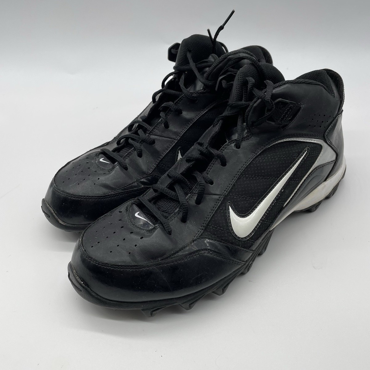 Nike Land Shark Football Cleats Black Size 11.5 318731-011