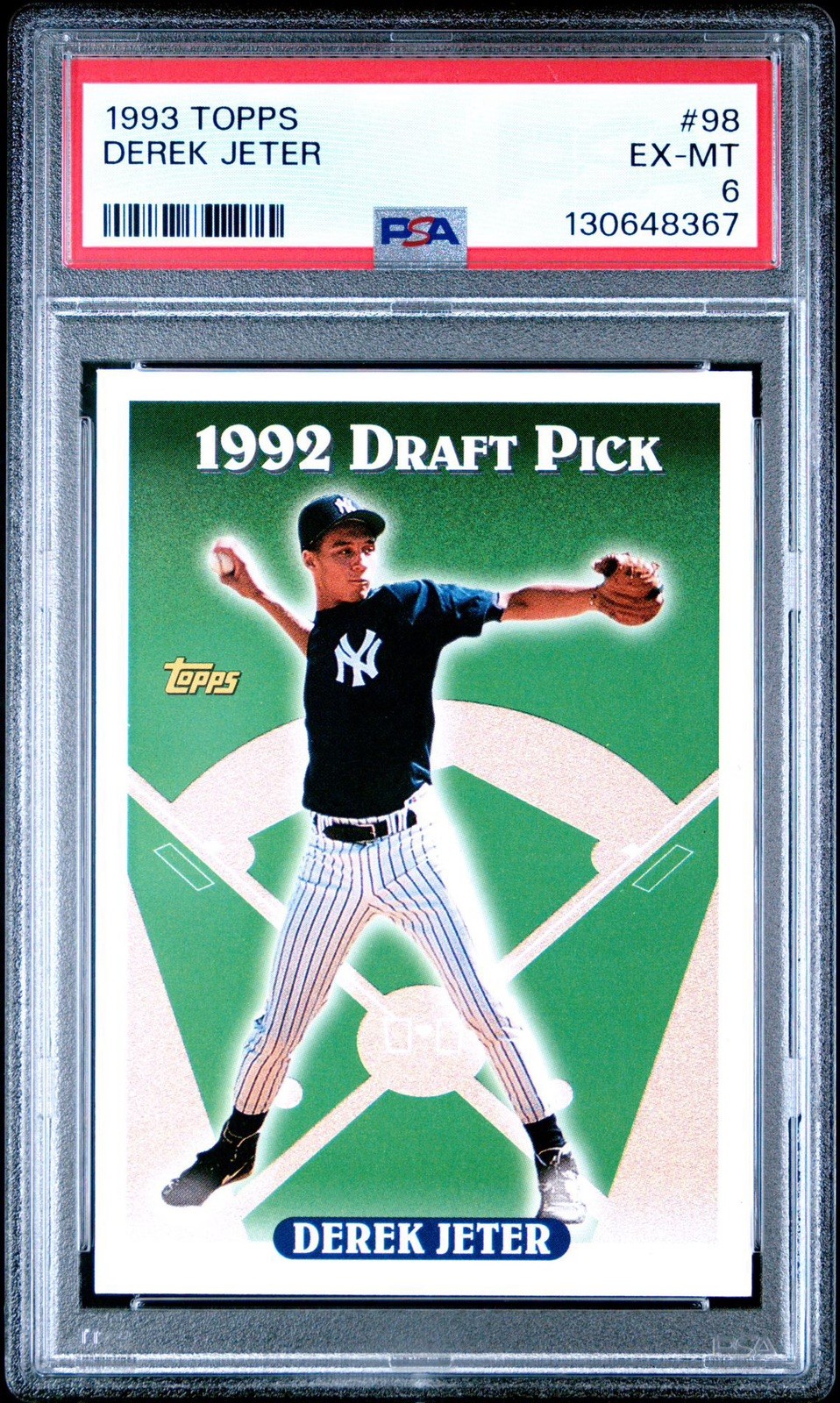 1993 Topps Derek Jeter 98 Rookie Card RC - PSA 6 EX-MT