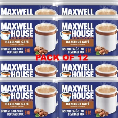Maxwell House International Hazelnut Cafe Style Beverage Mix 9 oz ( Pack of 12 )
