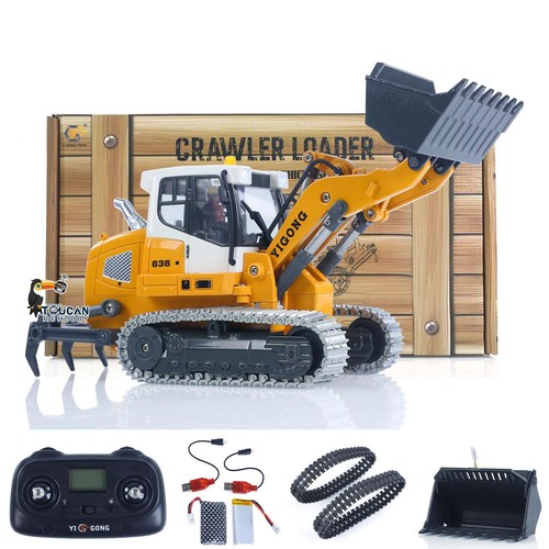 USED RTR 1/50 RC Electric Lifting Tracked Loader LR636 2.4G Construction Vehicle