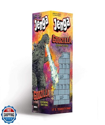 Jenga: Godzilla Extreme Edition | Based on Classic Monster Movie Franchise Go