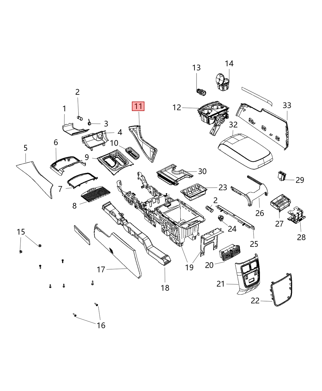 Side Panel In Store 1JR60DX9AF OEM Genuine Mopar Panel Console Side Right Dodge Charger ...