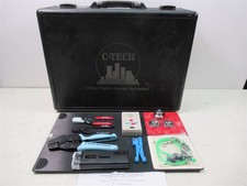 C-Tech Fiber Optic Tool Kit Strippers Crimpers SPOT Tester w/ Hard Case More