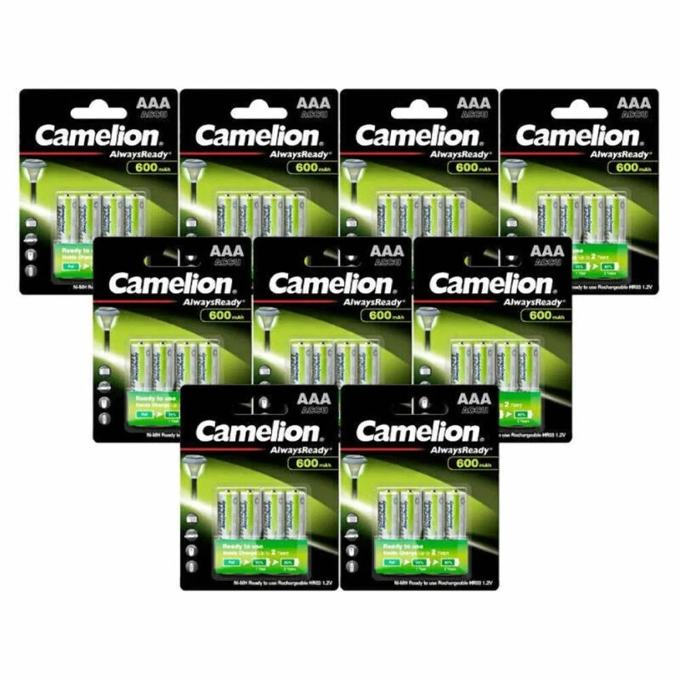 36x Camelion Piles Rechargeables AAA NiMH 600mAh AlwaysReady 1,2V 0,6Ah - Photo 1/1