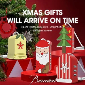 3-Port USB2.0 Compact Hub Christmas Themed Expander pour Ordinateur portable MacBook PC Cadeau