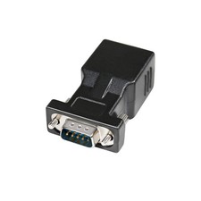 DTECH DB9 to RJ45 Serial Adapter RS232 Male RJ-45 male RJ45, black
