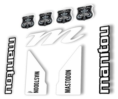 Manitou Mastadon 2017 Gabel Federung Aufkleber Kit Sticker Set Weiß