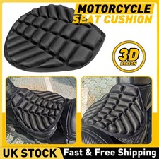 Black Lycra Comfort Gel Seat Cushion Cover Shock Absorb Pad Fits For Motorcycle