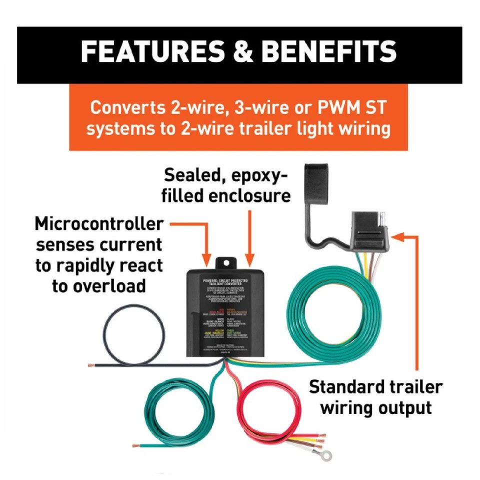 Curt 59236 多功能尾灯转换器套件 — 第 2/4 张图片