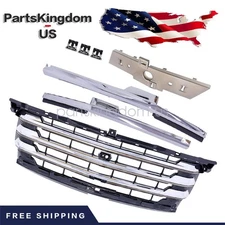 Fit 2022-2024 Silverado 1500 High Country Satin Chrome Billet Bumper Hood Grille