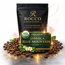 100 Organic Jamaica Blue Mountain Coffee   Roasted or Green, 10 lbs x 1 lb Bags