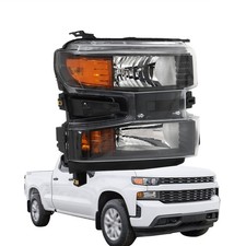Headlight for 2019 2020 2021 Chevy Silverado 1500 Black Right Side GM2503491