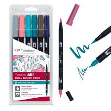 ABT Dual Brush Pen Dwie koronki Vintage Kolory 6 szt., Kolorowe