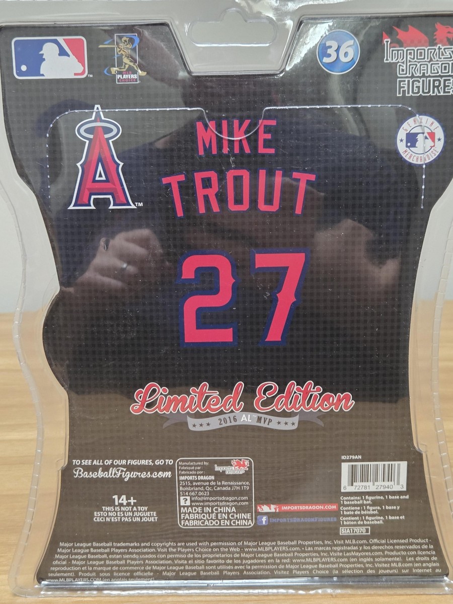 トラウト フィギュア 27番 エンゼルス　マクファーレン Los Angeles Angels Figure MLB Baseball Mike Trout 27 2016 AL MVP