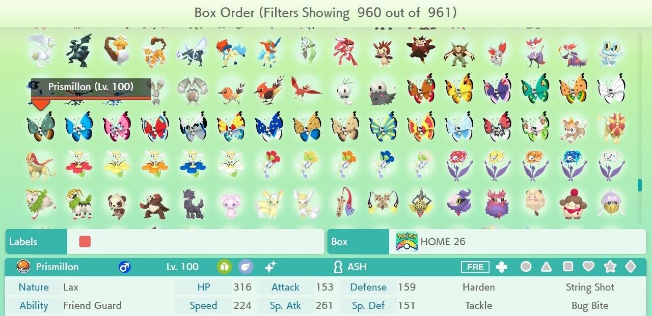 Pokemon Home All 807 Shiny Pokemon from the 3DS to Home INSTANT TRANSFER  🔥🔥🔥