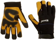 Kinco 102HK-L Men's Lined Grain Goatskin Gloves, Large, Yellow/Black